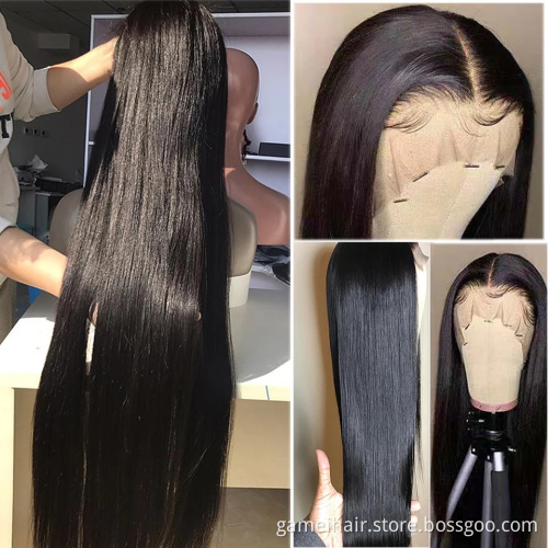 Cheap Natural Color  Peruca 360 Lace Frontal Straight Hair Wig For Black Women 100% Raw Brazilian Human Hair Lace Front Wig